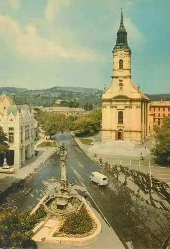 Postcard Hungary Szekszard Beke square