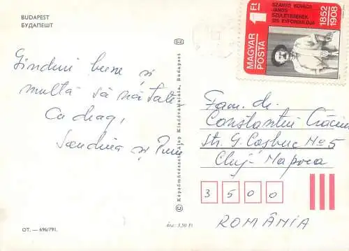 Postcard Hungary Budapest multi view