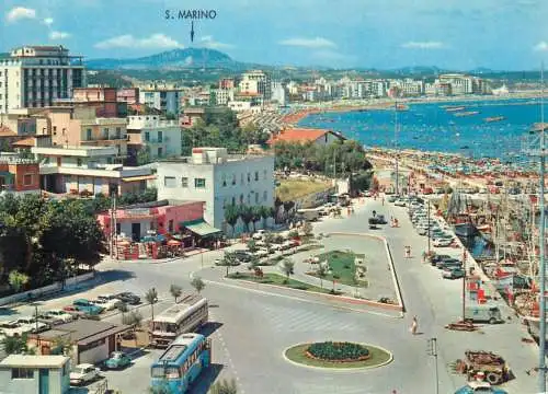 Postcard Italy Cattolica basin square