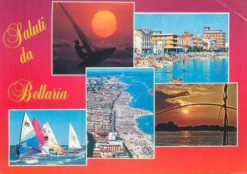 Postcard Italy Bellaria 1993 water sports