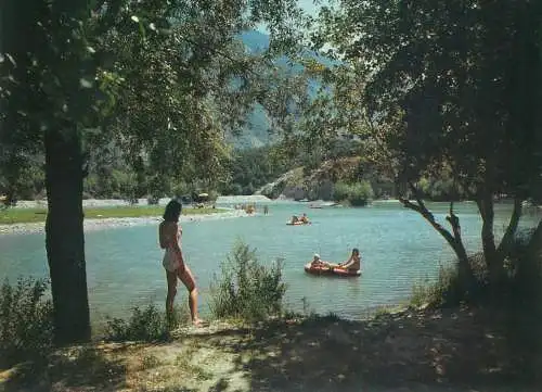 Postcard Switzerland VS Valais Camping Swiss plage