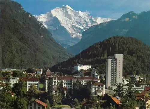 Postcard Switzerland Interlaken mit Jungfrau 1974