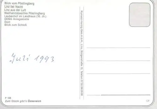 Postcard Austria Linz 1993