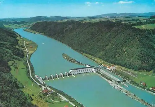 Postcard Germany Jochenstein Donaukraftwerk