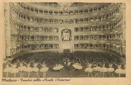 Postcard Italy Milano Teatro alla Scala balet