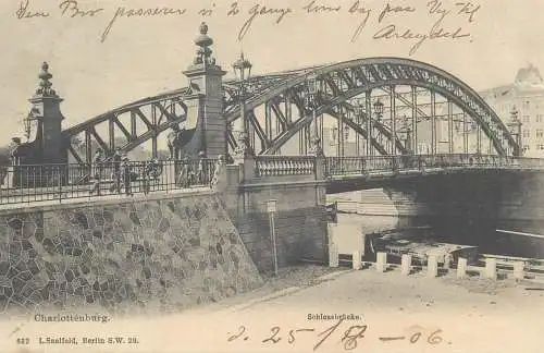 Postcard Charlottenburg Germany Berlin bridge