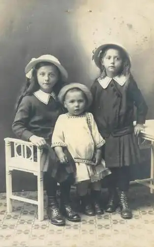 Children types young girls and little brother in Germany Darmstadt photo portrait