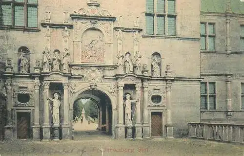 Denmark Copenhagen Frederiksborg Slot gate detail aspect