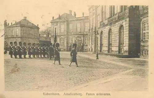 Denmark Copenhagen Amalienborg royal guard officers in uniform