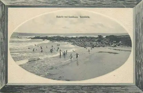 Denmark Bornholm Sandkaas beach littoral types and scenes