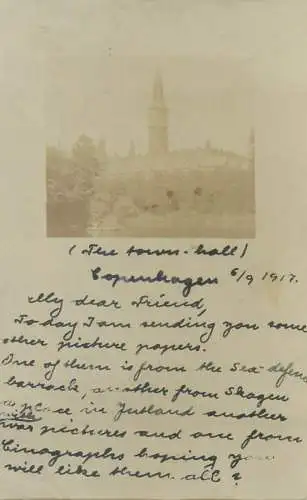 Denmark Copenhagen Royal Castle 1917 photo stationery postcard