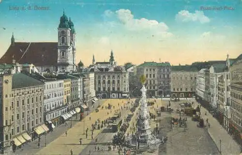Austria Linz an der Donau Franz Josef Platz overview