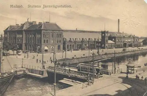 Sweden Malmo State Railway Station tramway