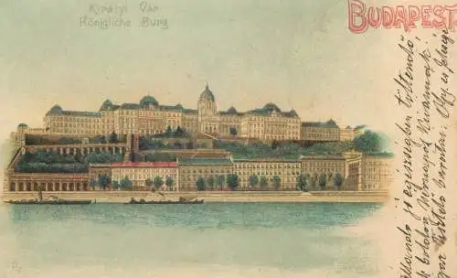 Hungary Budapest Royal Castle from across Danube