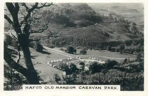 Wales Hafod old mansion caravan park general view