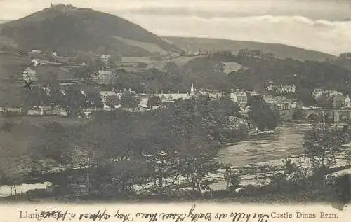 Wales Llangollen Castle Dinas Bran general view