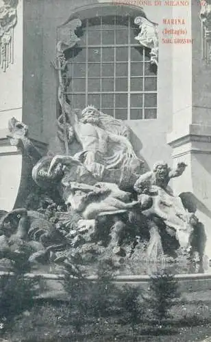 Italy Esposizione di Milano 1906 dettaglio sculture Grossoni