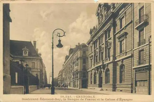 France Grenoble Boulevard Edouard Rey, la Banque de France et la Caisse d'Epargne