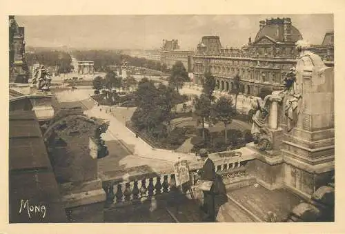 France Paris Louvre and Tuileries Gardens general view