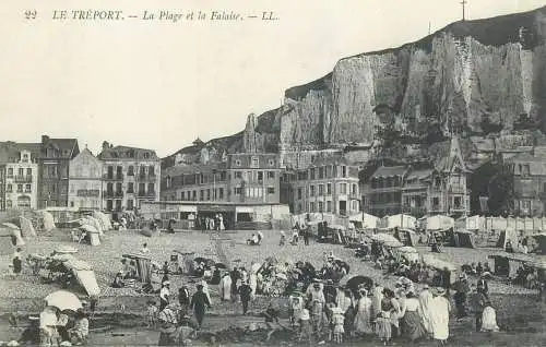 France Le Treport La Plage & La Falaise