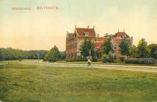 Netherlands Hilversum man riding bicycle