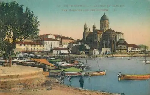 France Saint Raphael the harbour & the church
