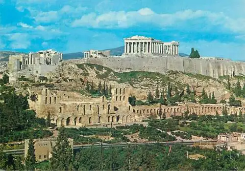 Greece Athens view of the Acropolis