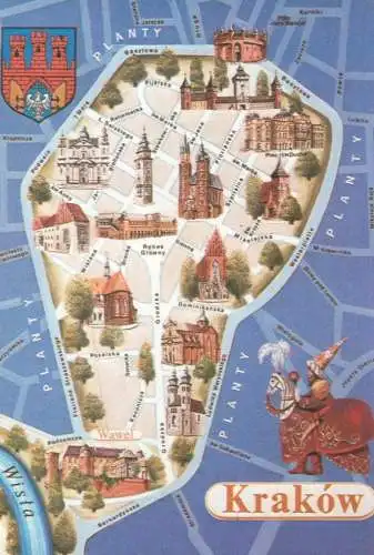 Poland Krakow city map