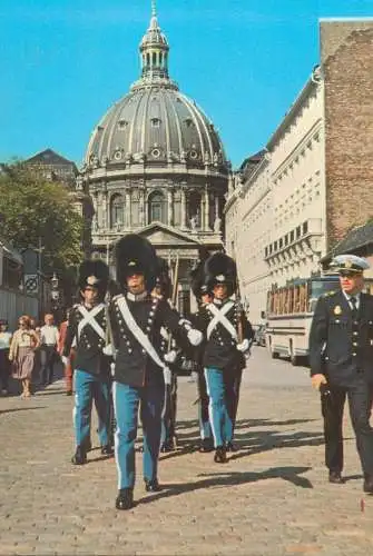 Denmark Copenhagen Marble Church military guard parade soldiers unifom