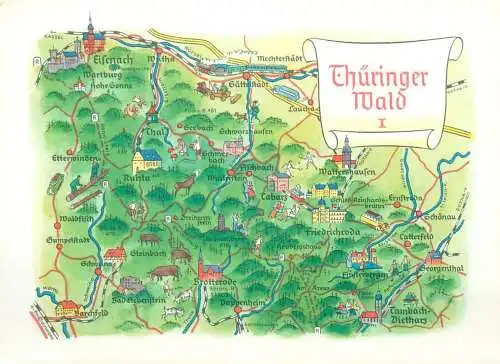 Germany Thuringer Wald map