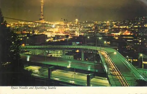 Postcard United States > WA - Washington > Seattle Space Needle 1972