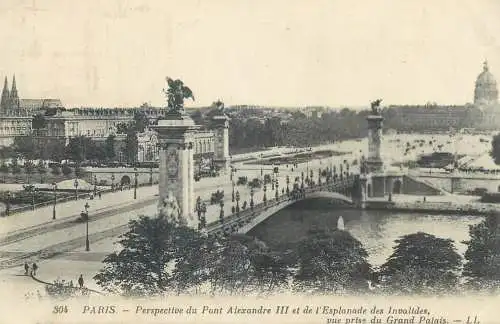 Postcard France Paris Pont Alexandre III