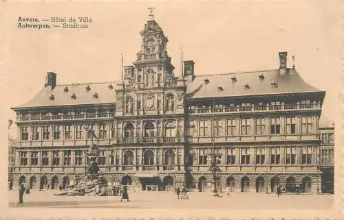 Postcard Belgium Anvers Antwerpen hotel de ville