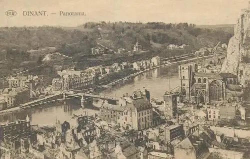 Postcard Belgium Dinant panorama