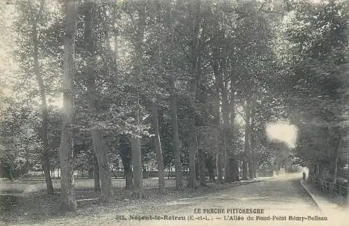Postcard France Le Perche Nogent le Rotrou allee du rond point