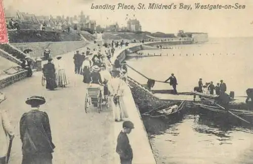 Postcard UK England Landing place St. Mildred bay Westgate-On-Sea