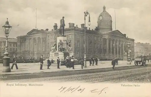 Postcard UK England Manchester Royal Infirmary clocktower
