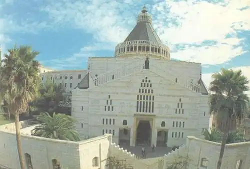 Postcard Israel Nazareth church of the Annunciation