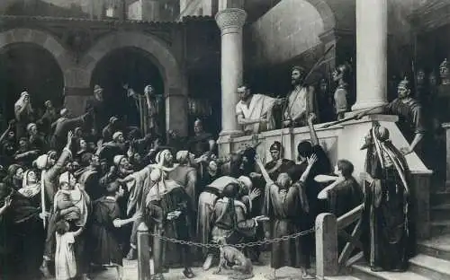 Postcard Hungary Munkacsy Mihaly Ecce Homo