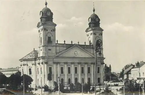 Postcard Hungary Debrecen Ref. Nagytemplom 1958