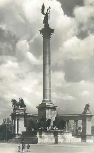 Postcard Hungary Budapest Milleniumi emlekmu