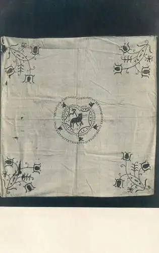 Postcard Hungary embroidered art