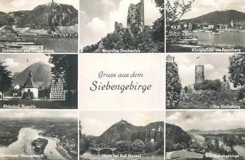Postcard Germany Siegengebirge multi view