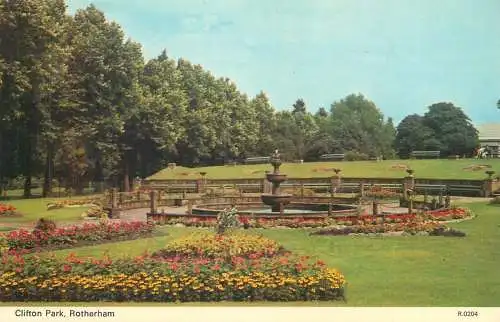 Postcard UK England Clifton park Torherham