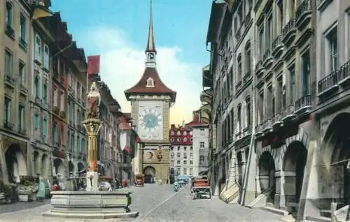 Postcard Switzerland Berne tour de l'horloge 1958