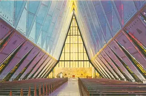 Postcard United States > CO - Colorado > Colorado Springs Protestant chapel US Air Force Academy