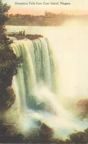 Postcard Canada Horseshoe Falls from Goat Island Niagara