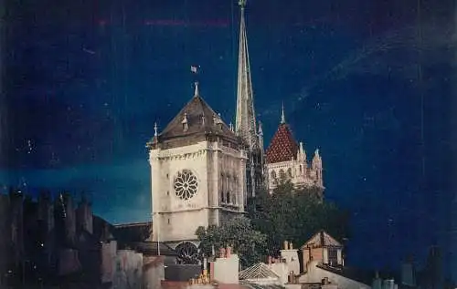 Postcard Switzerland Geneva cathedral 1972