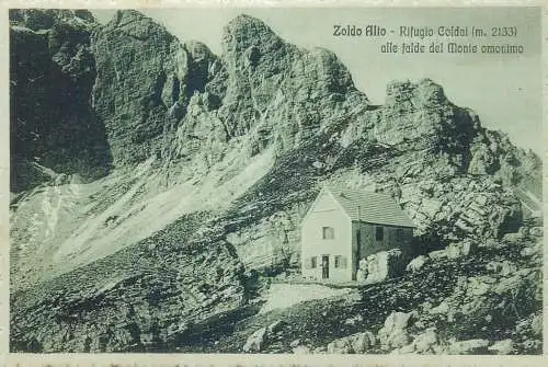 Postcard Italy Zoldo Alto rifugios Coldai alle falde del Monte omonimo