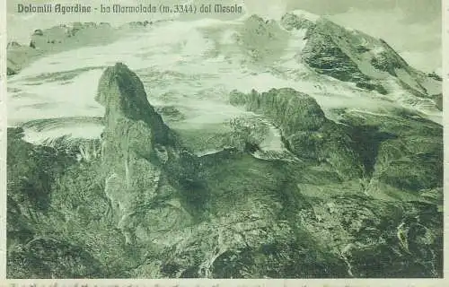 Postcard Italy Dolomiti Agordine la Marmolada dal Mesola